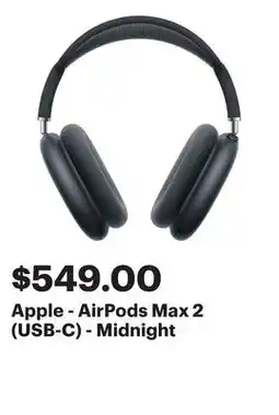 Best Buy Apple - AirPods Max 2 (USB-C) - Midnight offer