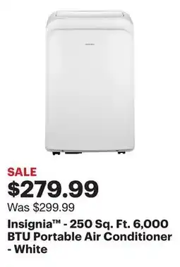 Best Buy Insignia - 250 Sq. Ft. 6,000 BTU Portable Air Conditioner - White offer