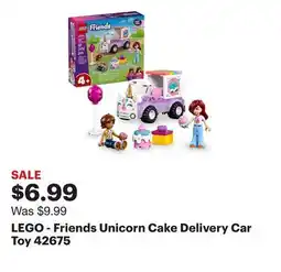 Best Buy LEGO - Friends Unicorn Cake Delivery Car Toy 42675 offer