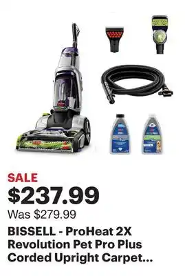 Best Buy BISSELL - ProHeat 2X Revolution Pet Pro Plus Corded Upright Carpet Deep Cleaner - silver/purple offer