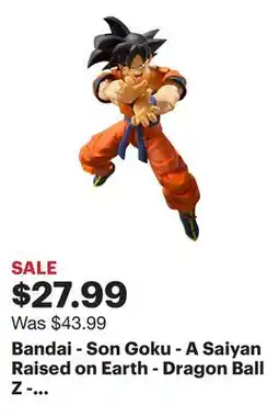 Best Buy Bandai - Son Goku - A Saiyan Raised on Earth - Dragon Ball Z - S.H.Figuarts 5.5 Figure offer