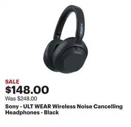 Best Buy Sony - ULT WEAR Wireless Noise Cancelling Headphones - Black offer