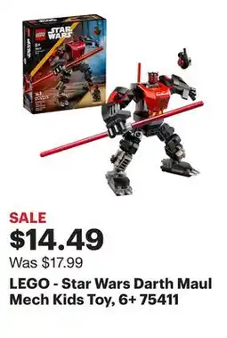 Best Buy LEGO - Star Wars Darth Maul Mech Kids Toy, 6+ 75411 offer