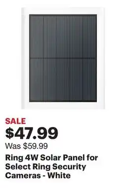 Best Buy Ring 4W Solar Panel for Select Ring Security Cameras - White offer