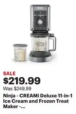 Best Buy Ninja - CREAMi Deluxe 11-in-1 Ice Cream and Frozen Treat Maker - Silver offer