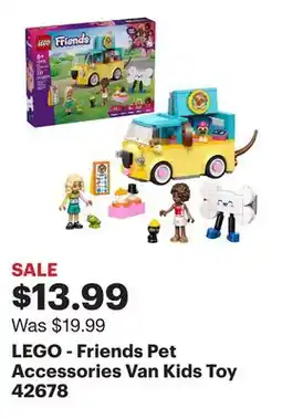 Best Buy LEGO - Friends Pet Accessories Van Kids Toy 42678 offer