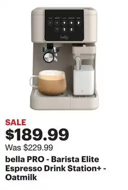 Best Buy bella PRO - Barista Elite Espresso Drink Station+ - Oatmilk offer