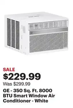 Best Buy GE - 350 Sq. Ft. 8000 BTU Smart Window Air Conditioner - White offer