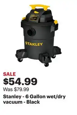 Best Buy Stanley - 6 Gallon wet/dry vacuum - Black offer