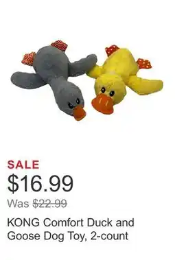 Costco KONG Comfort Duck and Goose Dog Toy, 2-count offer