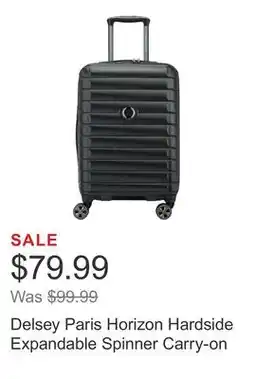 Costco Delsey Paris Horizon Hardside Expandable Spinner Carry-on offer