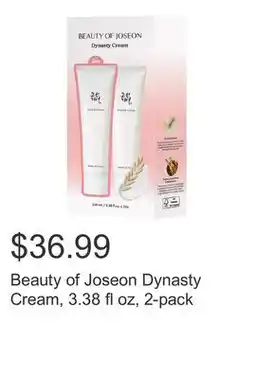 Costco Beauty of Joseon Dynasty Cream, 3.38 fl oz, 2-pack offer