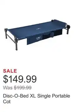 Costco Disc-O-Bed XL Single Portable Cot offer