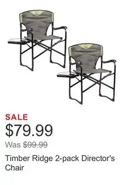 Costco Timber Ridge 2-pack Director's Chair offer