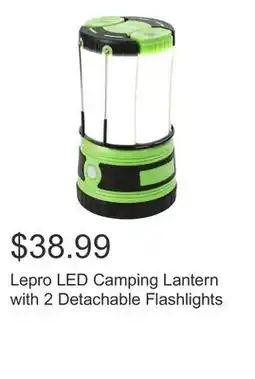 Costco Lepro LED Camping Lantern with 2 Detachable Flashlights offer
