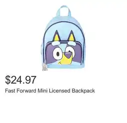 Costco Fast Forward Mini Licensed Backpack offer