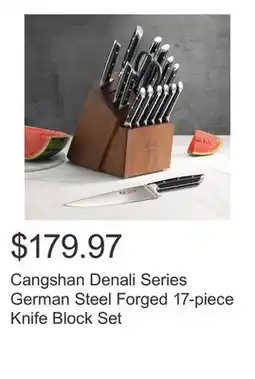 Costco Cangshan Denali Series German Steel Forged 17-piece Knife Block Set offer