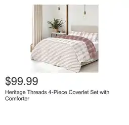 Costco Heritage Threads 4-Piece Coverlet Set with Comforter offer