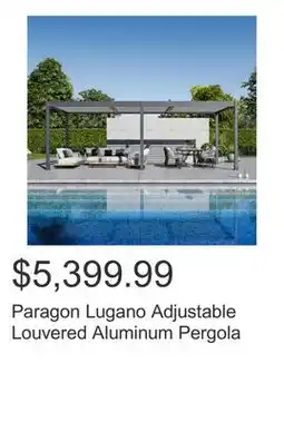 Costco Paragon Lugano Adjustable Louvered Aluminum Pergola offer