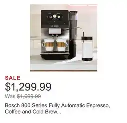 Costco Bosch 800 Series Fully Automatic Espresso, Coffee and Cold Brew Machine offer