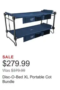 Costco Disc-O-Bed XL Portable Cot Bundle offer