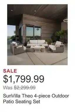 Costco SunVilla Theo 4-piece Outdoor Patio Seating Set offer