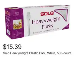 Costco Solo Heavyweight Plastic Fork, White, 500-count offer