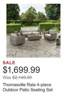 Costco Thomasville Rala 4-piece Outdoor Patio Seating Set offer