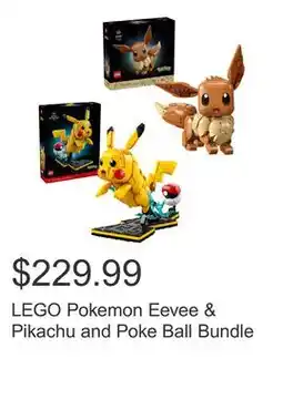 Costco LEGO Pokemon Eevee & Pikachu and Poke Ball Bundle offer