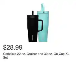 Costco Corkcicle 22 oz. Cruiser and 30 oz. Go Cup XL Set offer