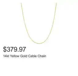 Costco 14kt Yellow Gold Cable Chain offer