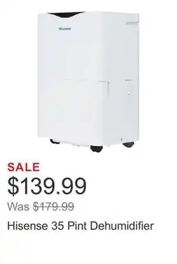 Costco Hisense 35 Pint Dehumidifier offer