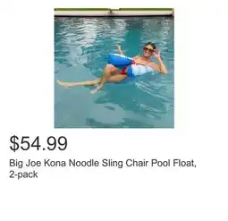 Costco Big Joe Kona Noodle Sling Chair Pool Float, 2-pack offer