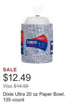 Costco Dixie Ultra 20 oz Paper Bowl, 135-count offer