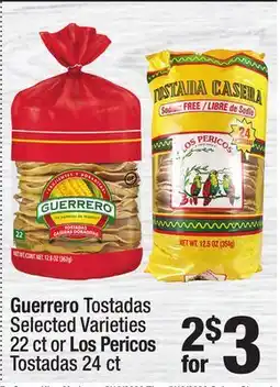 Super King Markets Guerrero Tostadas Selected Varieties 22 ct or Los Pericos Tostadas 24 ct offer