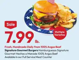 Stater Bros Signature Gourmet Burgers offer