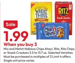 Stater Bros Nabisco Chips Ahoy!, Ritz, Ritz Chips or Snack Crackers offer