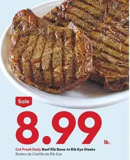 Stater Bros Beef Rib Bone-In Rib Eye Steaks offer