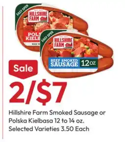 Stater Bros Hillshire Farm Smoked Sausage or Polska Kielbasa offer