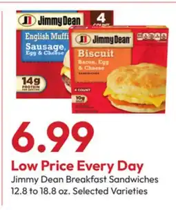 Stater Bros Jimmy Dean Breakfast Sandwiches offer