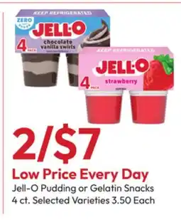 Stater Bros Jell-O Pudding or Gelatin Snacks offer