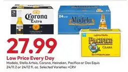 Stater Bros Modelo, Stella Artois, Corona, Heineken, Pacifico or Dos Equis offer