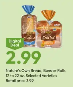 Stater Bros Nature's Own Bread, Buns or Rolls offer