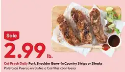 Stater Bros Pork Shoulder Bone-In Country Strips or Steaks offer