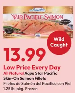 Stater Bros All Natural Aqua Star Pacific Skin-On Salmon Fillets offer