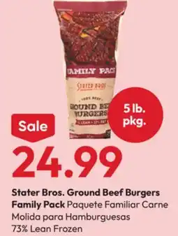 Stater Bros Stater Bros. Ground Beef Burgers Family offer