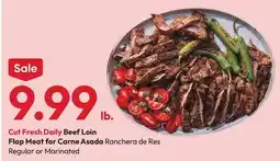 Stater Bros Beef Loin Flap Meat for Carne Asada Ranchera offer
