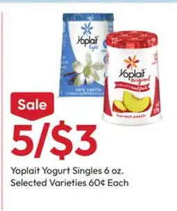 Stater Bros Yoplait Yogurt Singles offer