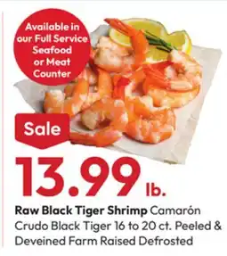 Stater Bros Raw Black Tiger Shrimp offer
