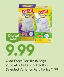 Stater Bros Glad ForceFlex Trash Bags offer
